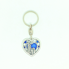 Load image into Gallery viewer, Apparitions Of Our Lady of Fatima Heart Keychain