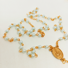 Load image into Gallery viewer, Blue Pearl Rosary