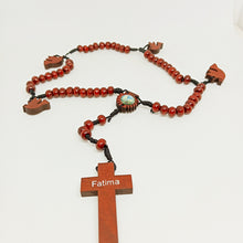 Load image into Gallery viewer, Holy Spirit Wood Rosary of Fatima
