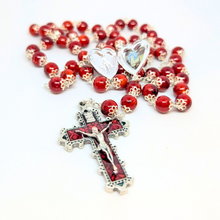 Load image into Gallery viewer, Our Lady Heart Red Rosary