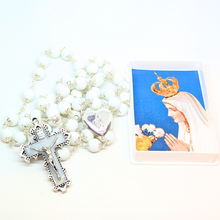 Load image into Gallery viewer, Our Lady Heart White Rosary