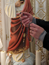 Load image into Gallery viewer, Blue Crystal and Gold Rosary