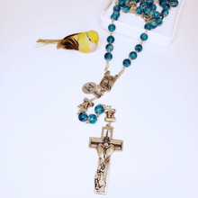 Load image into Gallery viewer, Pope Francis Blue Rosary