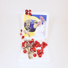 Load image into Gallery viewer, Pope Francis Red Rosary