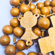 Load image into Gallery viewer, Saint Benedict Wood Wall Rosary