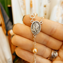 Load image into Gallery viewer, Saint Christopher Pearl Decade Rosary