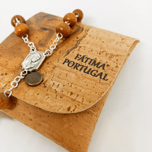 Load image into Gallery viewer, Wood Decade Rosary with Cork Pouch