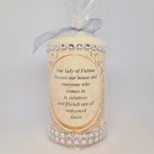 Load image into Gallery viewer, Apparitions of Our Lady Of Fatima Candle 3.9''| 10 cm