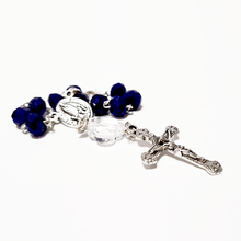 Load image into Gallery viewer, Blue Crystal Decade Rosary Bracelet