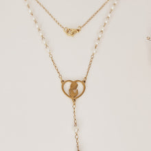 Load image into Gallery viewer, Pearl Golden Our Lady of Fatima Rosary