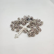 Load image into Gallery viewer, Premium Silver Medal of Fatima Rosary - Pink