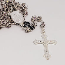 Load image into Gallery viewer, Premium Silver Medal of Fatima Rosary - Pink