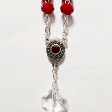 Load image into Gallery viewer, Red Crystal Decade Rosary Bracelet