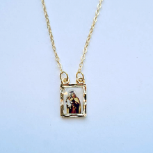 Load image into Gallery viewer, Scapular - Our Lady of Mount Carmel and Sacred Heart of Jesus