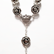 Load image into Gallery viewer, Silver Decade Rosary Roses