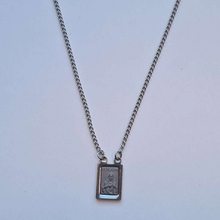 Load image into Gallery viewer, Silver Scapular - Our Lady of Mount Carmel and Sacred Heart of Jesus