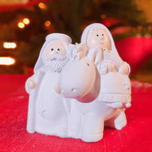 Load image into Gallery viewer, White Nativity Set - Flight to Egypt | 1.54'' | 4cm