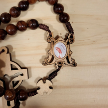 Load image into Gallery viewer, Holy Wood Fatima Rosary