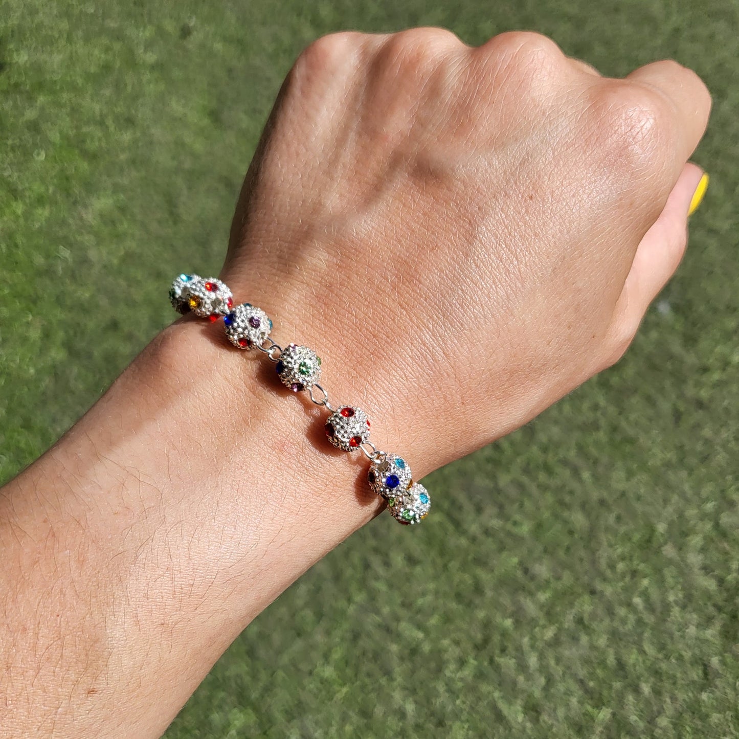 Pulseira de Rosário de Década de Cristais
