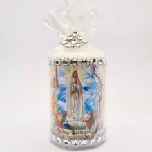 Load image into Gallery viewer, Apparitions of Our Lady Of Fatima Candle 3.9&#39;&#39;| 10 cm
