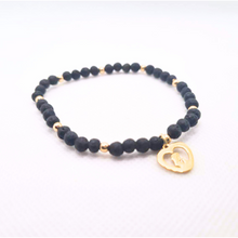 Load image into Gallery viewer, Black and Golden Mother of Heaven Bracelet
