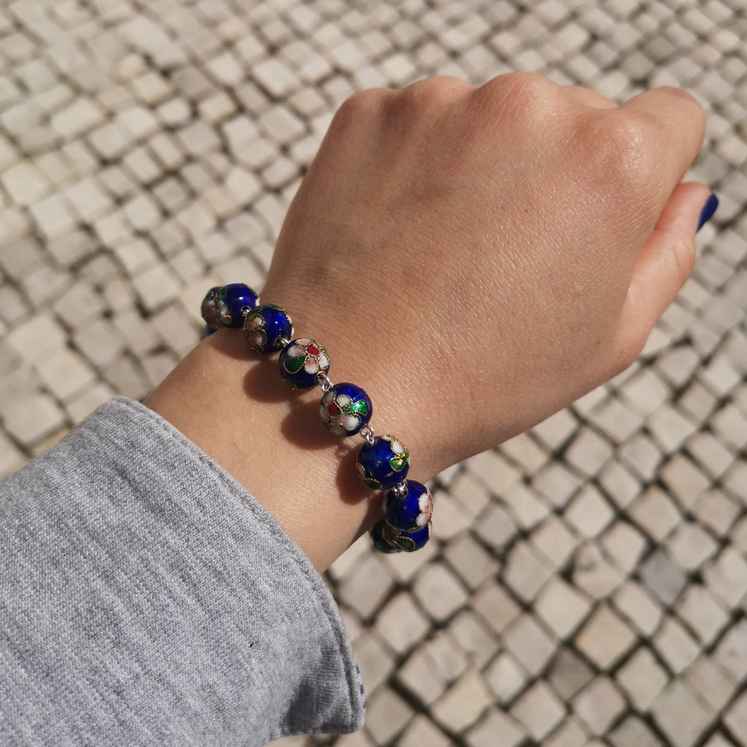 Cloisonné Decade Rosary Bracelet