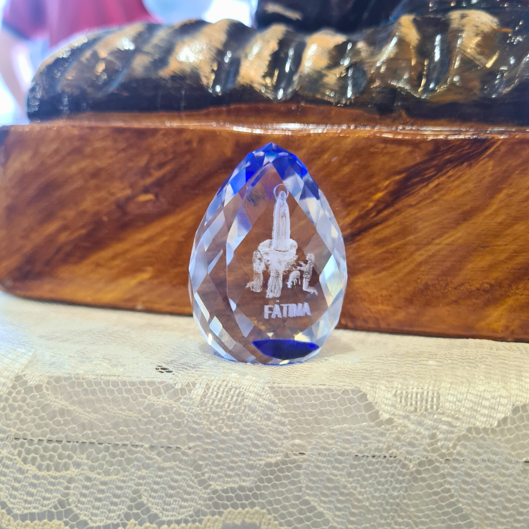 Crystal Glass with Fatima Apparition [1.57'' | 4cm]