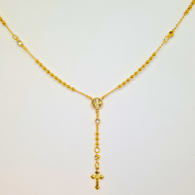 Load image into Gallery viewer, Gold Veneer Rosary Necklace
