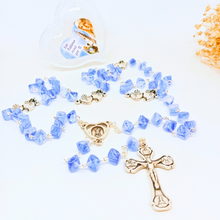 Load image into Gallery viewer, Heart of Jesus and Mary Rosary [Blue]
