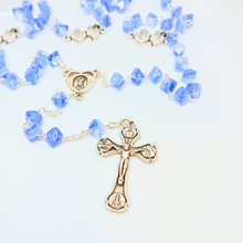 Load image into Gallery viewer, Heart of Jesus and Mary Rosary [Blue]
