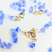 Load image into Gallery viewer, Heart of Jesus and Mary Rosary [Blue]
