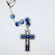 Load image into Gallery viewer, Our Lady Heart Blue Rosary
