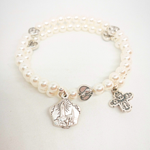 Load image into Gallery viewer, Pearl Rosary Bracelet
