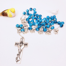 Load image into Gallery viewer, Pope Francis Blue Rosary
