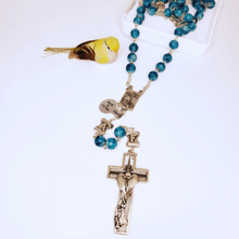 Load image into Gallery viewer, Pope Francis Blue Rosary
