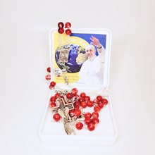 Load image into Gallery viewer, Pope Francis Red Rosary
