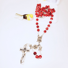 Load image into Gallery viewer, Pope Francis Red Rosary
