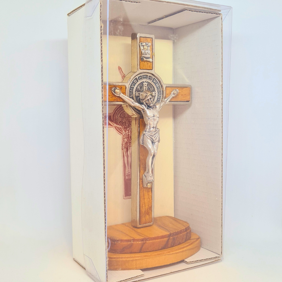 Saint Benedict Standing Crucifix [5.3'' | 13,5cm]
