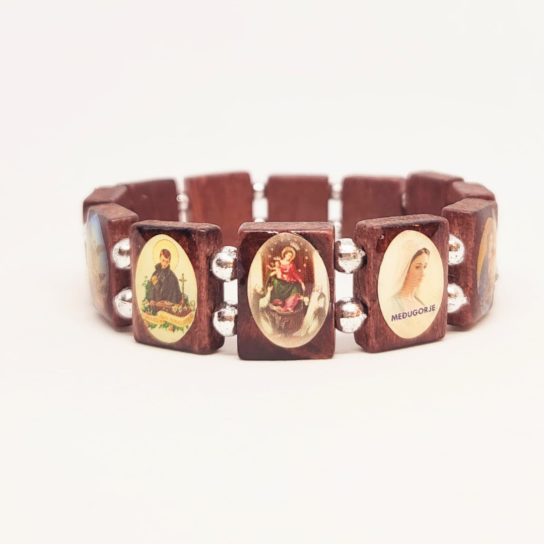 Saints Wood Bracelet