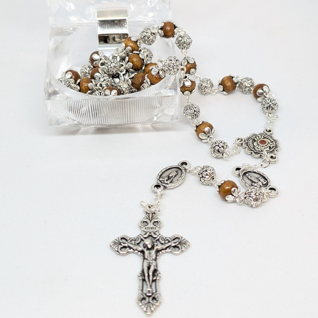 Wood Rosary - Medals of Fatima