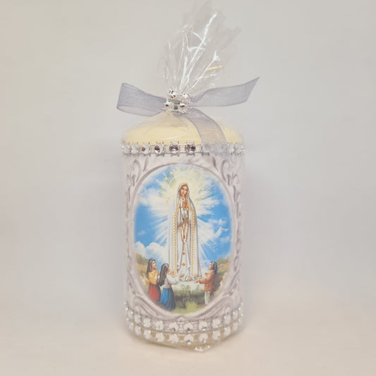 Apparitions of Our Lady Of Fatima Candle 2.8'' | 7 cm