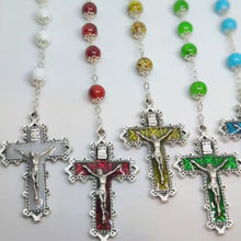 Load and play video in Gallery viewer, Our Lady Heart White Rosary
