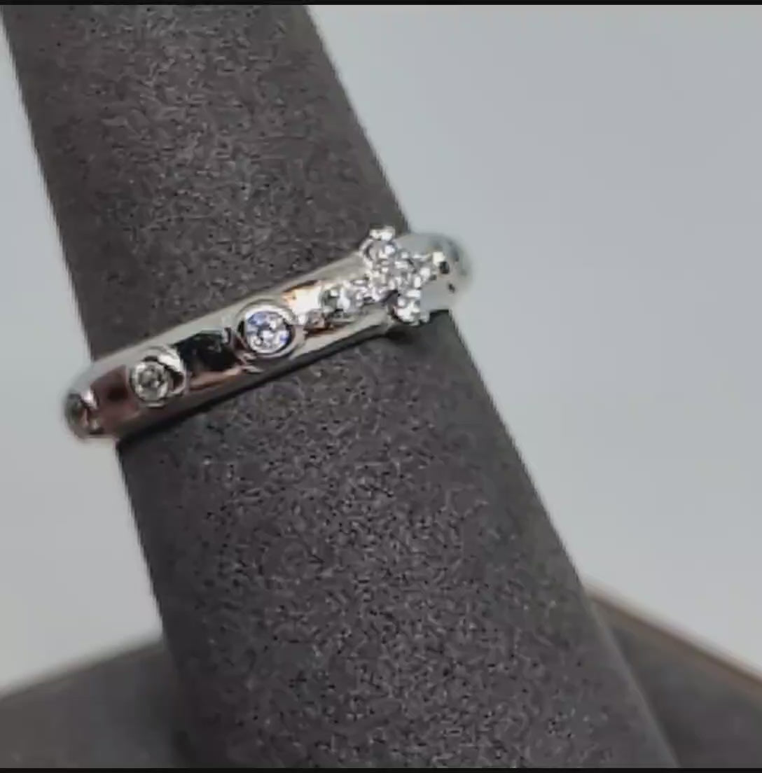 Decade Rosary Ring - Zirconia [Sterling Silver]