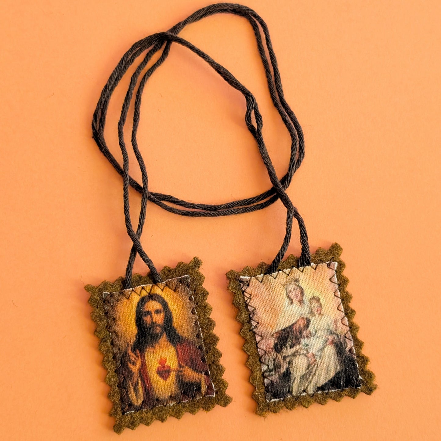 Our Lady of Mount Carmel Scapular - 100% Portuguese Wool
