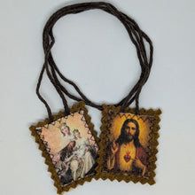 Load image into Gallery viewer, Our Lady of Mount Carmel Scapular - 100% Portuguese Wool
