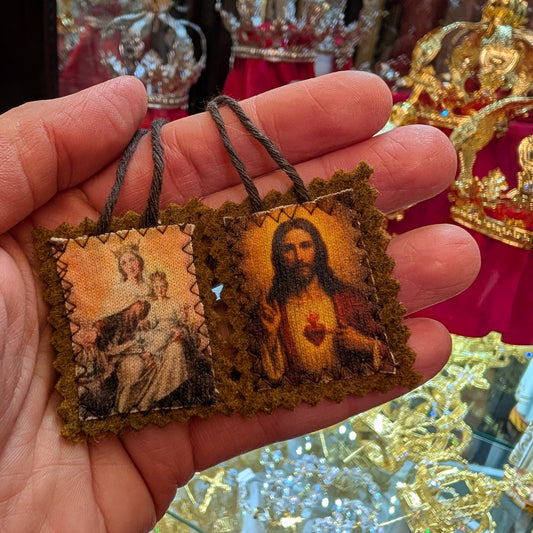 Our Lady of Mount Carmel Scapular - 100% Portuguese Wool