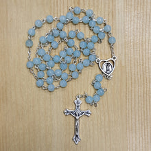 Load image into Gallery viewer, Light Glass Rosary - Blue
