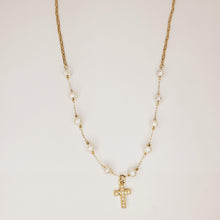 Load image into Gallery viewer, Decade Rosary Necklace with Crystals
