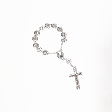 Load image into Gallery viewer, Holy Family Silver Decade Rosary
