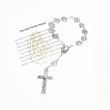 Load image into Gallery viewer, Holy Family Silver Decade Rosary
